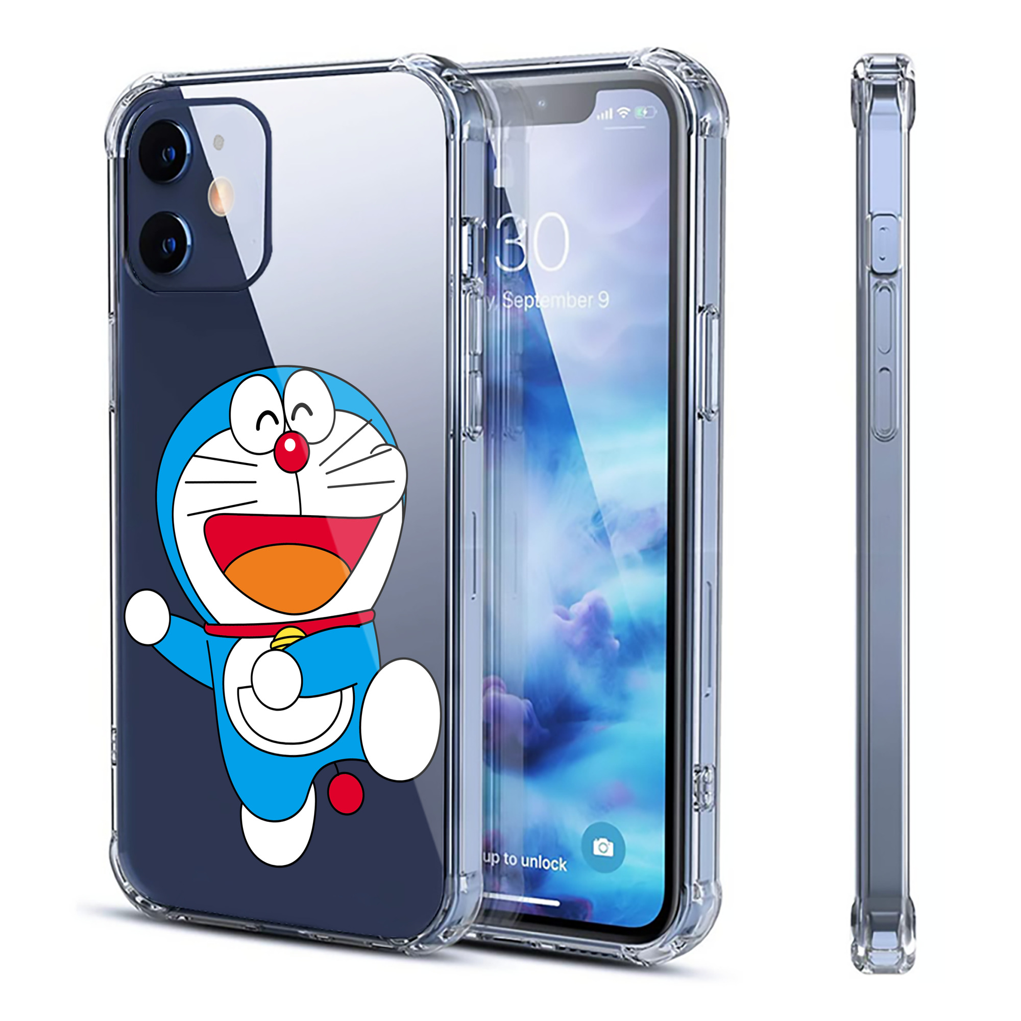（画像用） ドラえもん Doraemon 【iPhone 12シリーズ対応】透明スマホケース（クリアソフトケース）